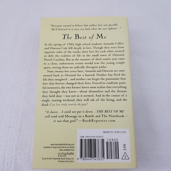 Nicholas Sparks The Best of Me 4/$25 - Picture 2 of 3
